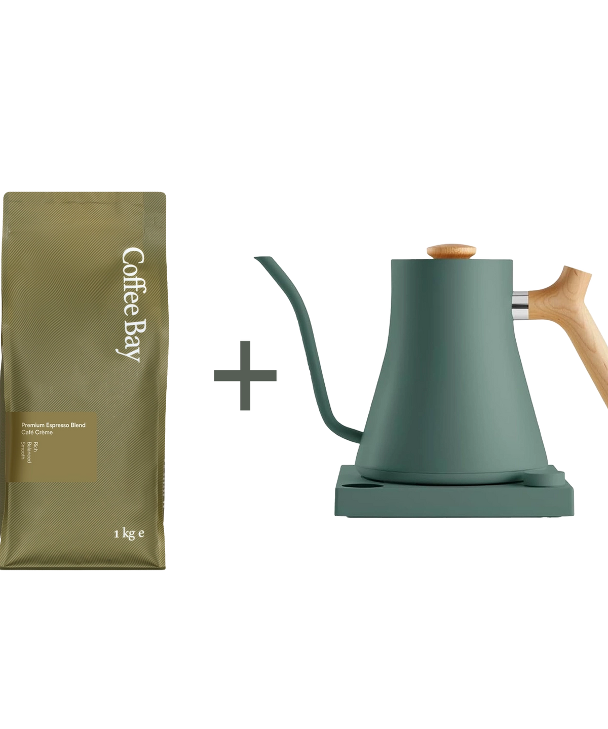 Fellow Stagg EKG PRO Smoke Green + 1kg Café Crème