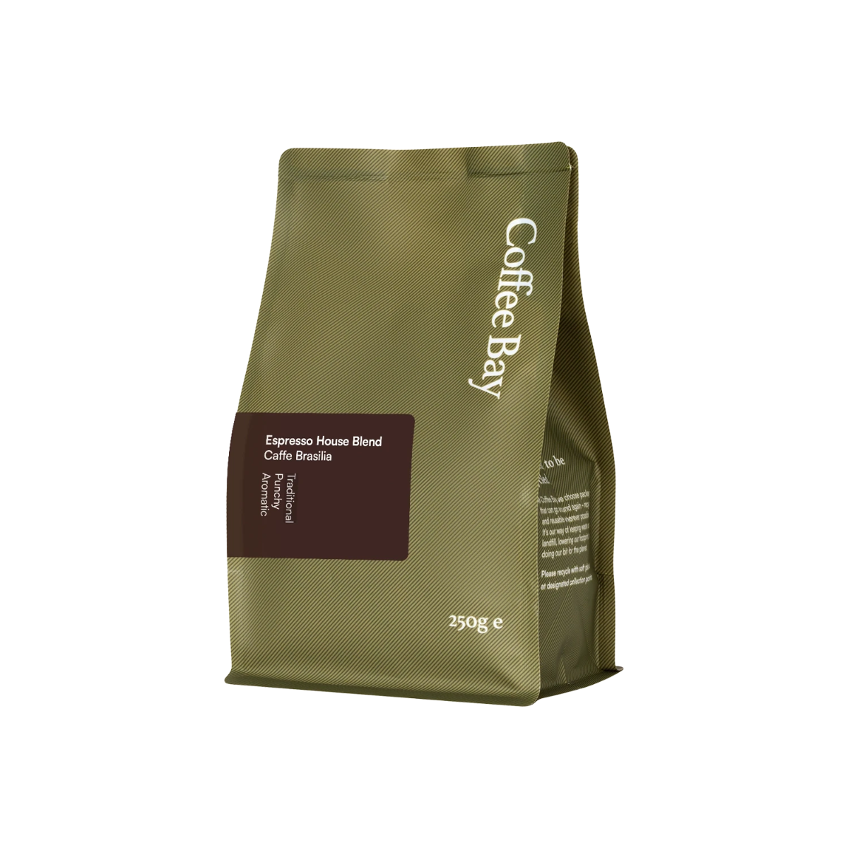 Caffe Brasilia wholesale coffee beans bag angled view | Coffee Bay UK