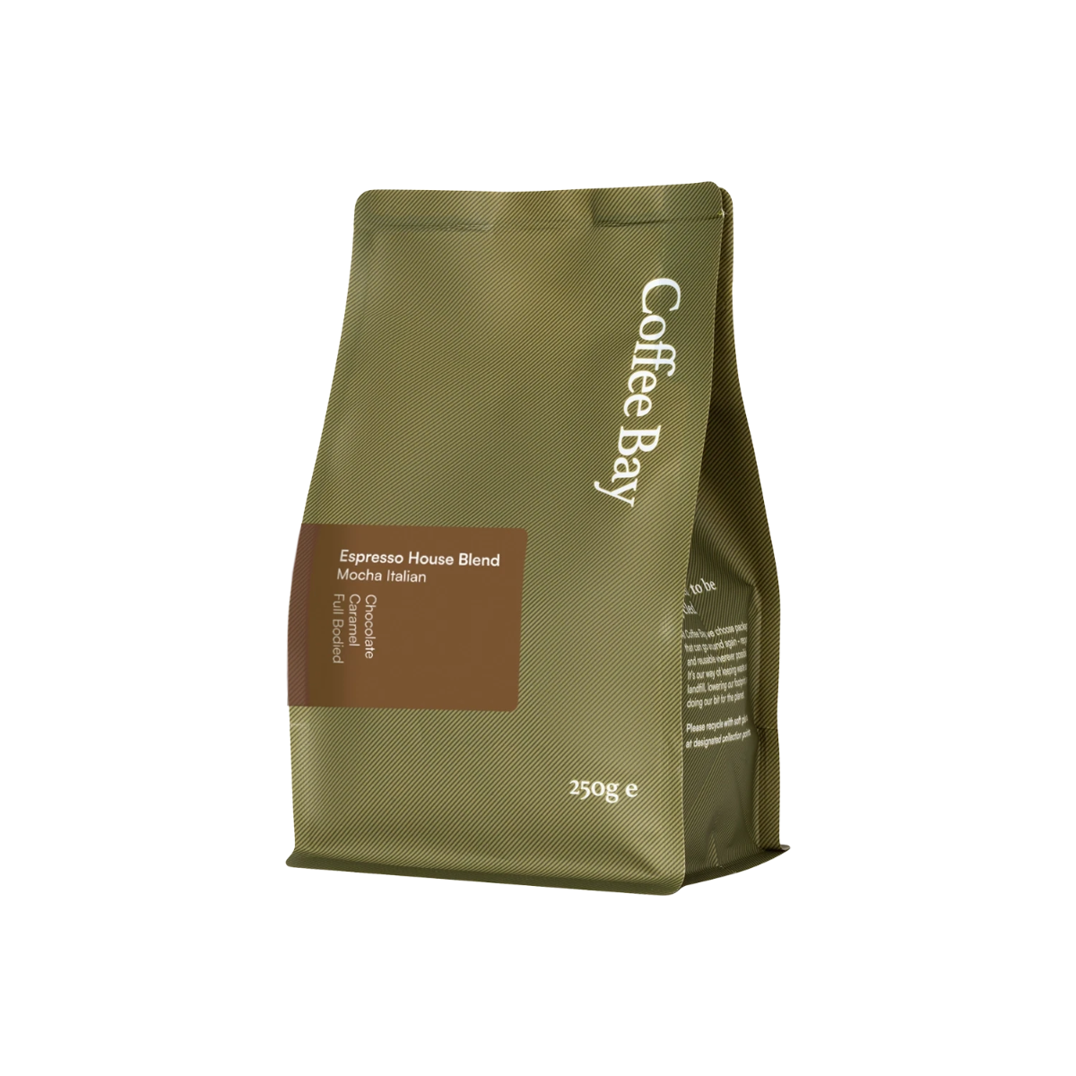 Mocha Italian coffee beans packaging side view | Coffee Bay UK