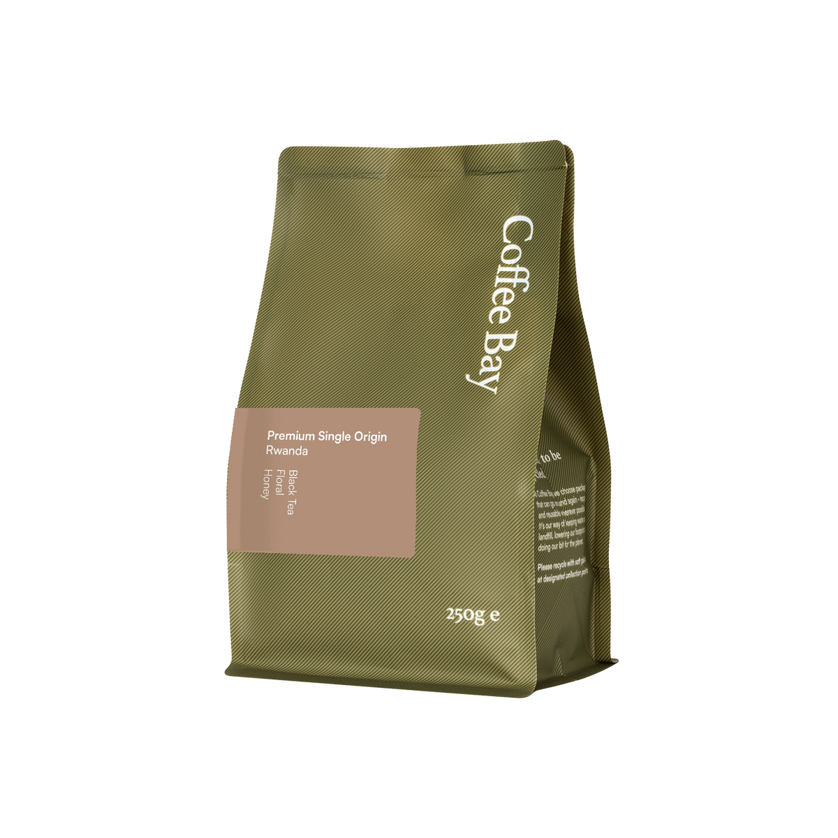 Rwanda (W)Rwanda wholesale coffee beans bag angled view | Coffee Bay UK