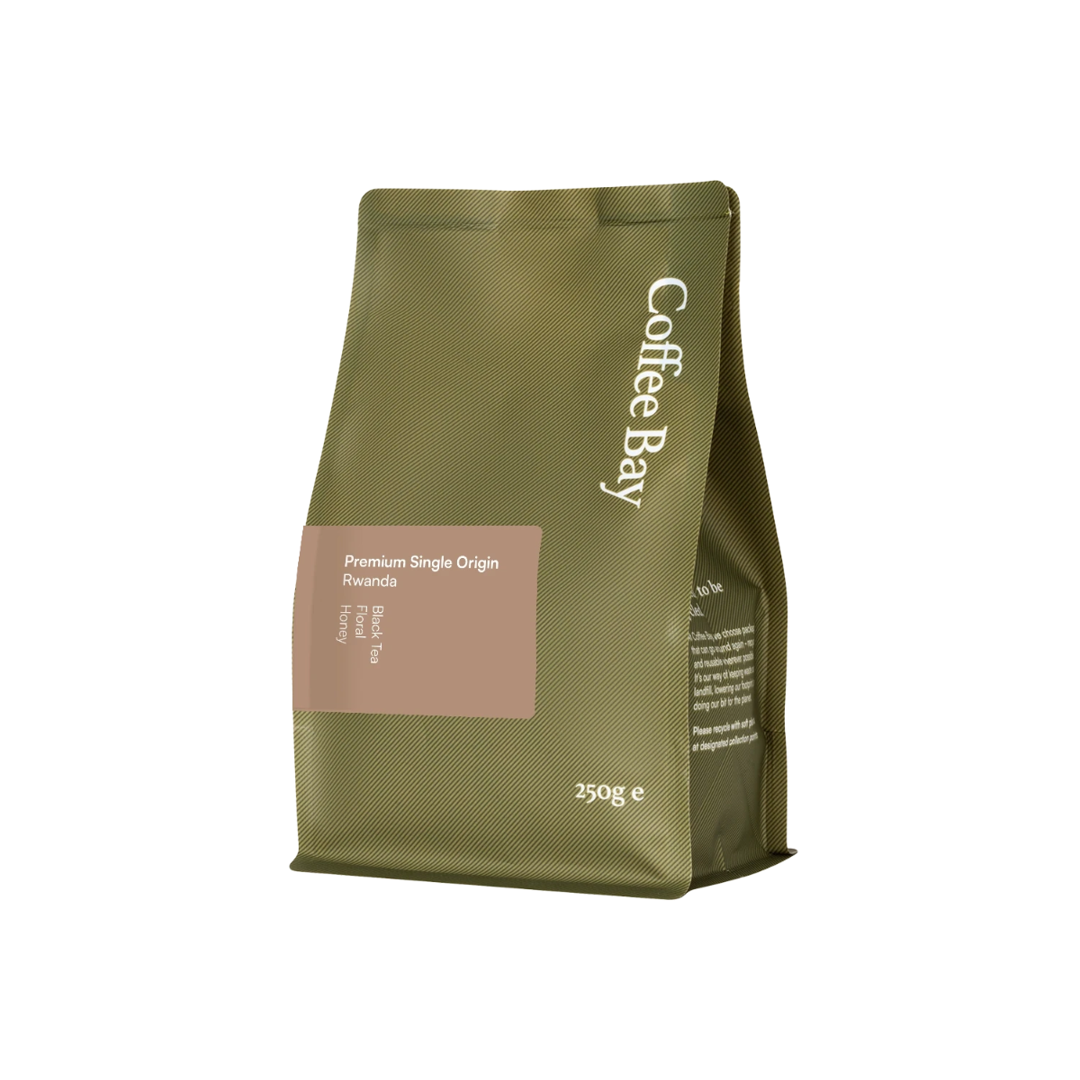 Rwanda (W)Rwanda wholesale coffee beans bag angled view | Coffee Bay UK