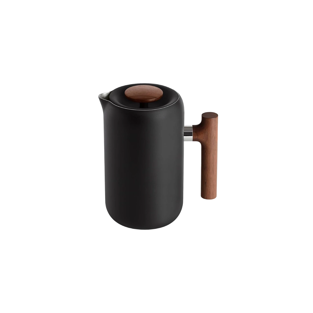 Fellow Clara French Press with walnut handle front view | Coffee Bay UK