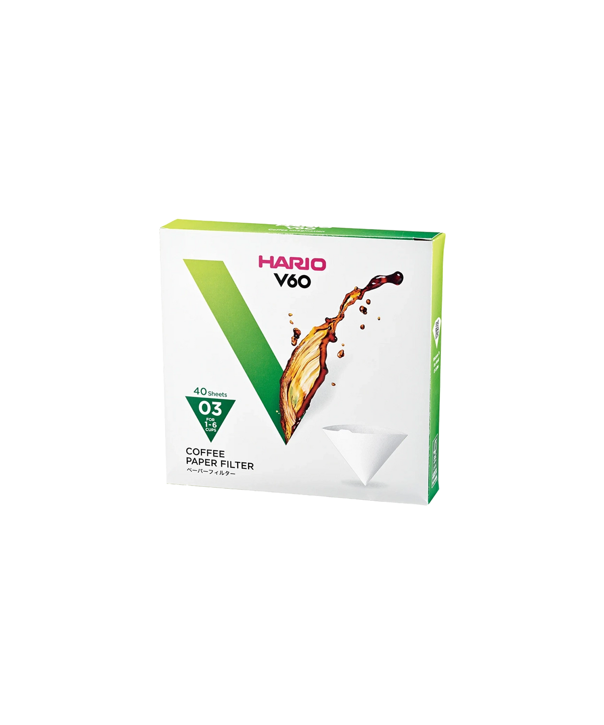 Hario V60 white coffee filter papers pack of 40 | Coffee Bay UK
